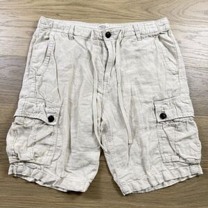 Lucky Brand Shorts Men 32x10 Linen Cargo Summer Outdoor Travel Beach Breathable